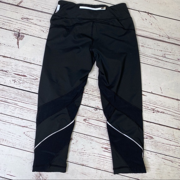 Zella Leggings Capri Mesh Cropped Pants Workout - Picture 3 of 13